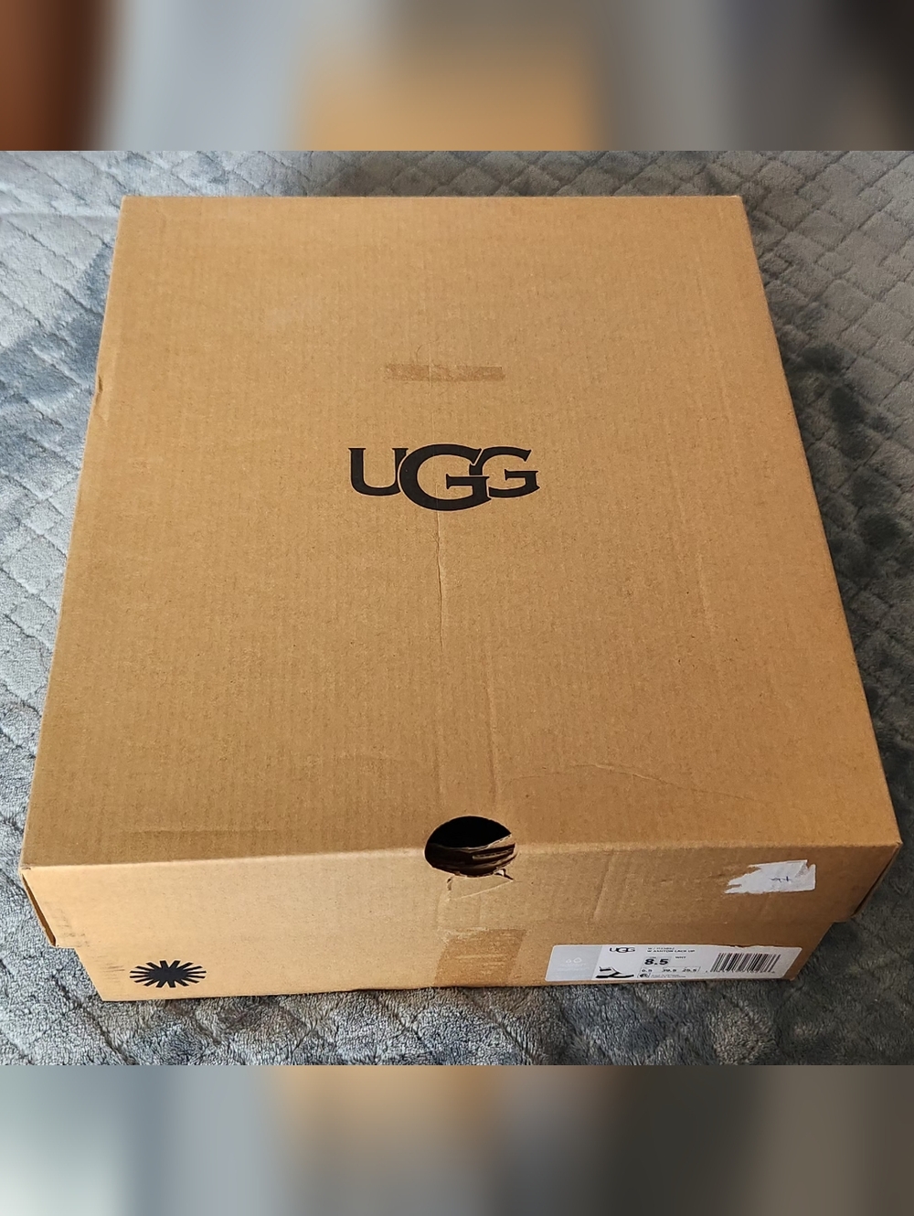 NEW. UGG Leather White and Black Lace-Up Combat Boots. 8.5 Women's. NIB. - Picture 11 of 13